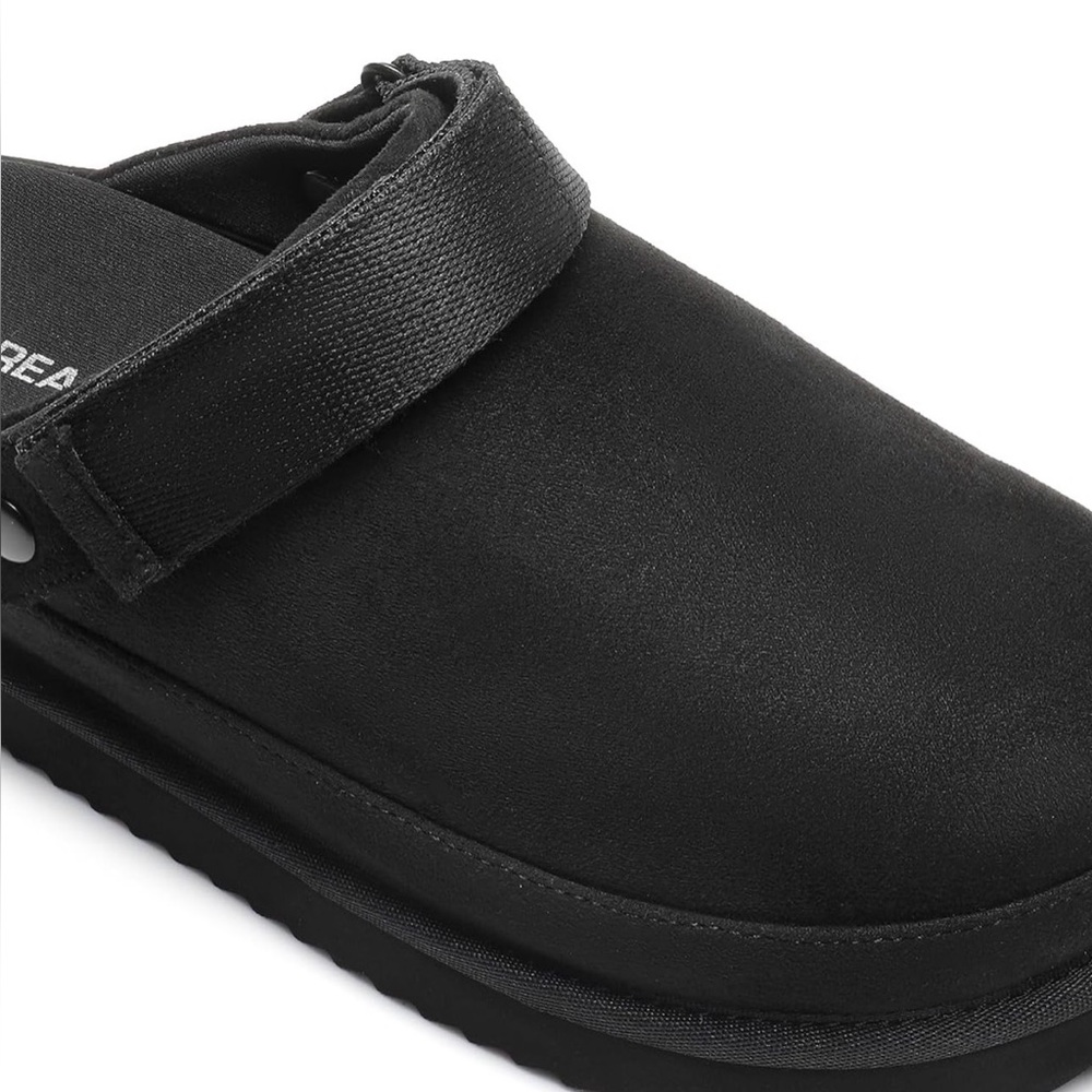 Dream Pairs Round-Toe Platform Mule Clogs Indoor/Outdoor Memory-Foam Black - Picture 2 of 6